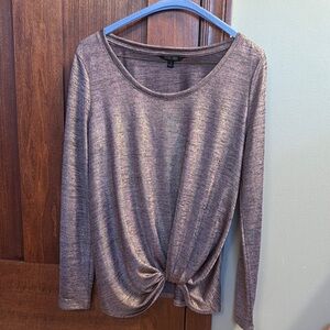 Chic Women's Twist Front Blouse - Mauve